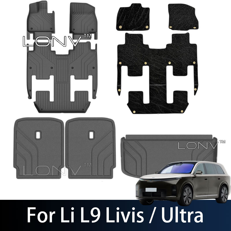 Car Floor Mat Rubber - For Li L9 Livis / Ultra