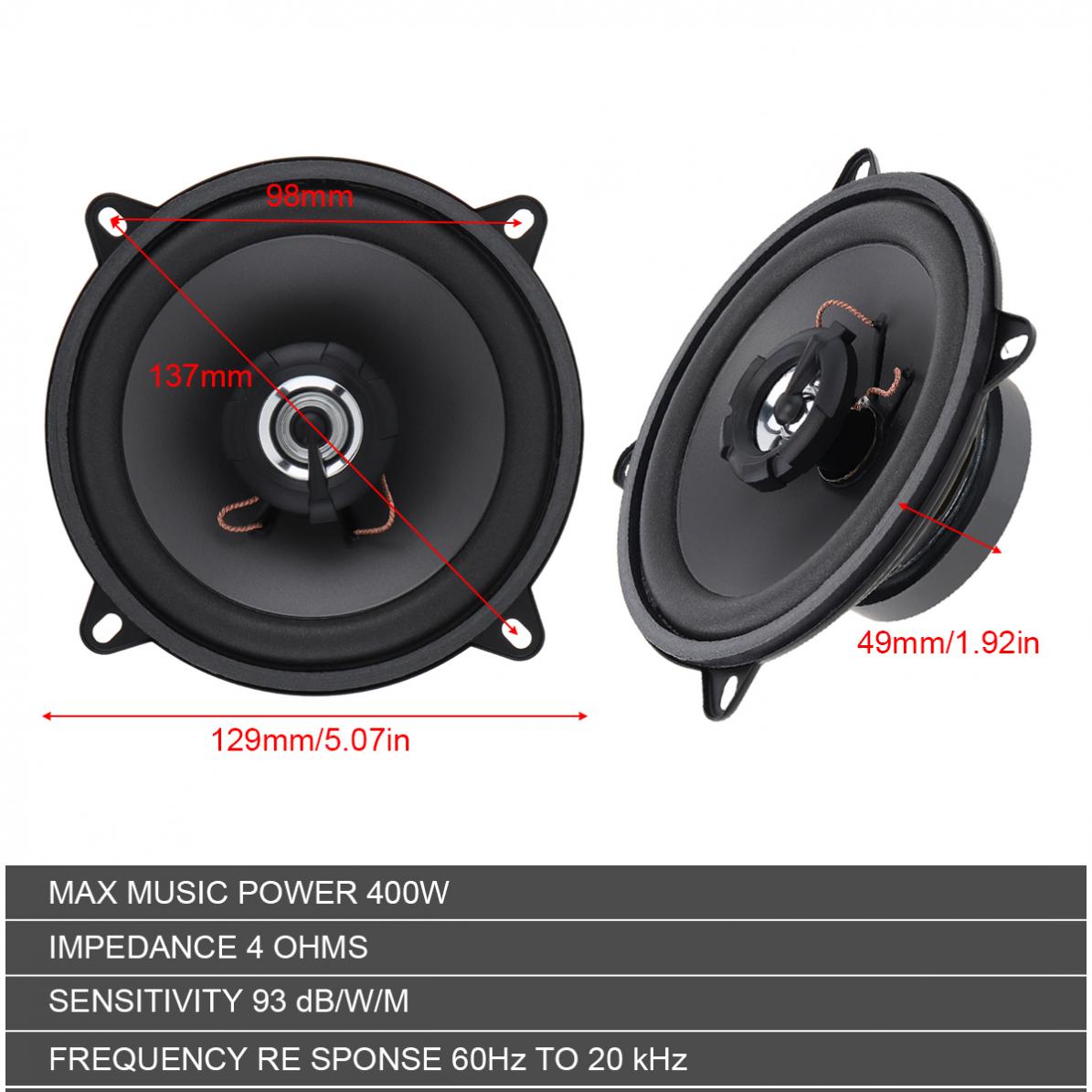 5 Inch 400W / 500W 2-Way Car H - огляд і ціна Car Accessories Sound System