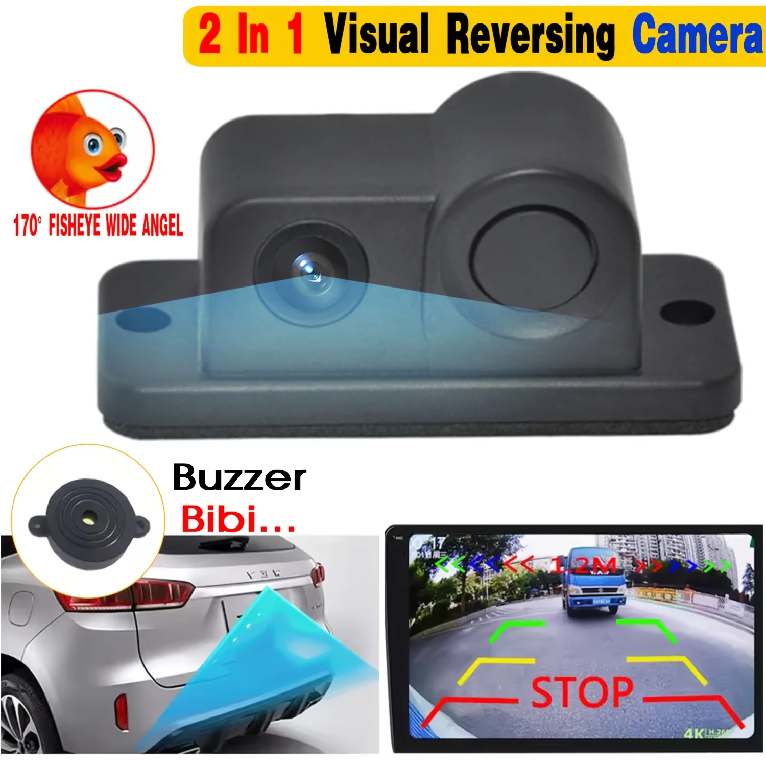 2-in-1 HD Backup Camera & Buzz - огляд і ціна Car Accessories Sound System
