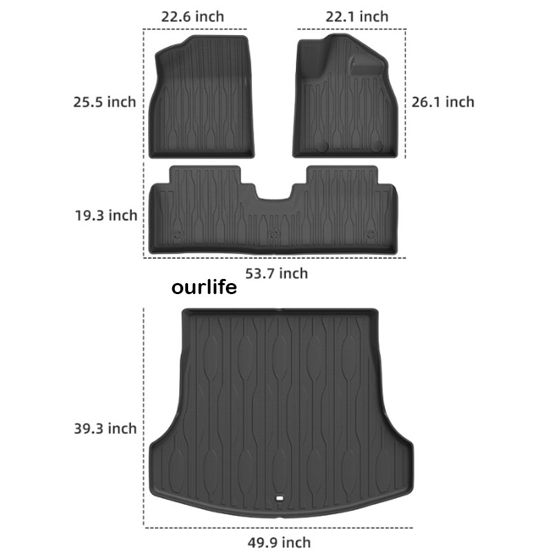 Right Drive for BYD Seal 6 202 - огляд і ціна Car Floor Mat Rubber