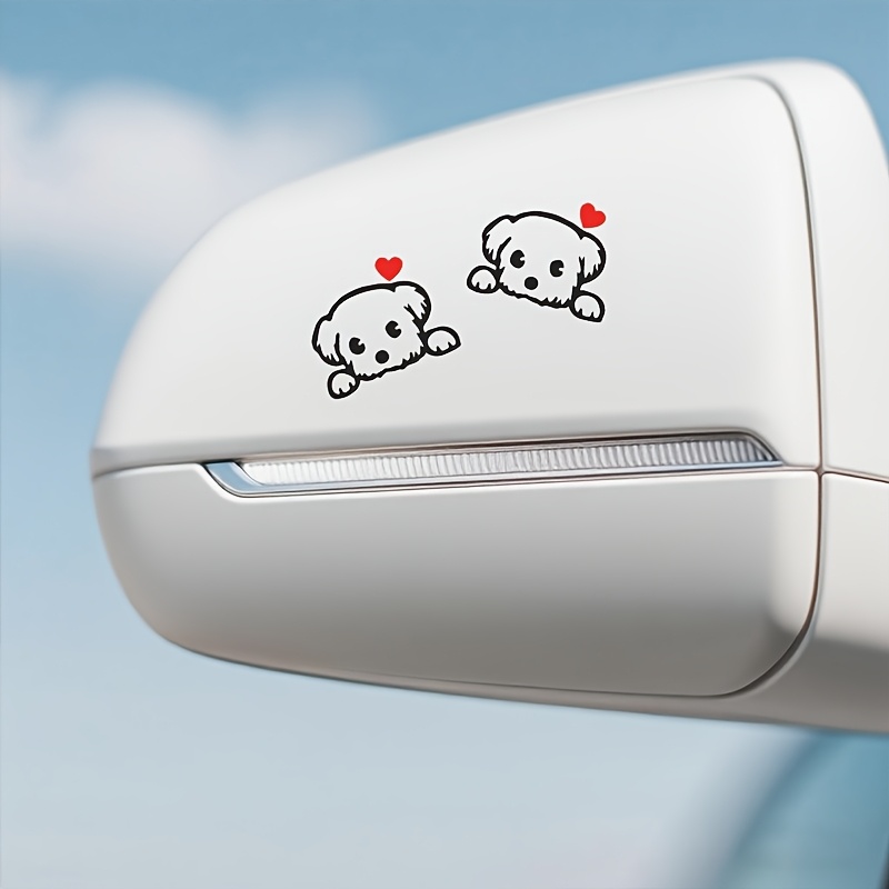 2PCS Cute Cartoon Dog Fun Viny - огляд і ціна Car Accessories Unique