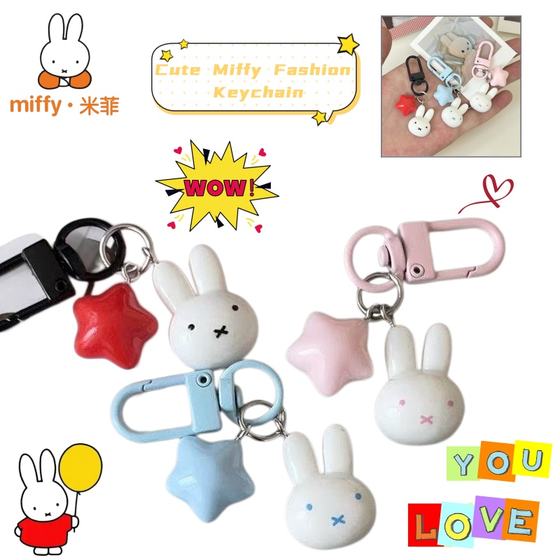 Kawaii Miffy Keychain Cute Rab - огляд і ціна Car Accessories Unique